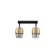 9236387 Плафонска светилка SIANNA 2xE27 Smoke Glass & Brass gold Metal Nova Luce